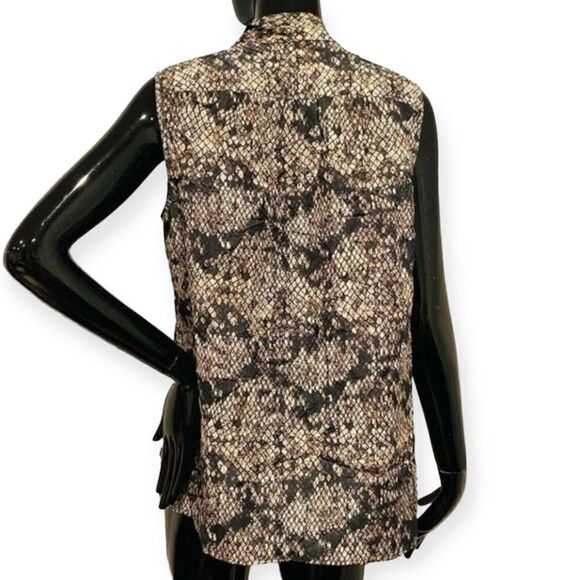 Theory Arilia Snake Lace Sleeveless Top Size Large - Picture 5 of 7